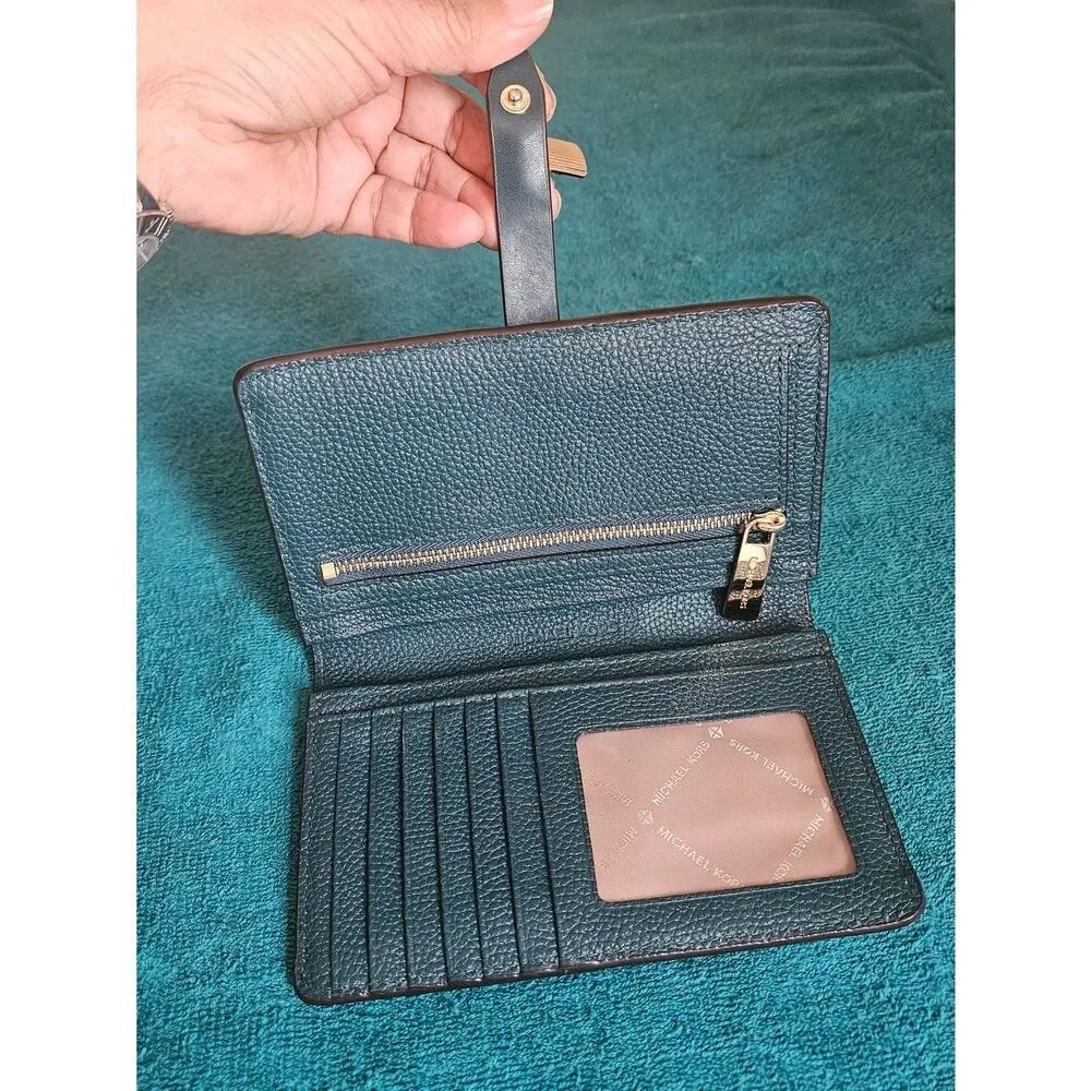 Michael Kors Adele Slim Bifold Pebbled Leather Wallet
